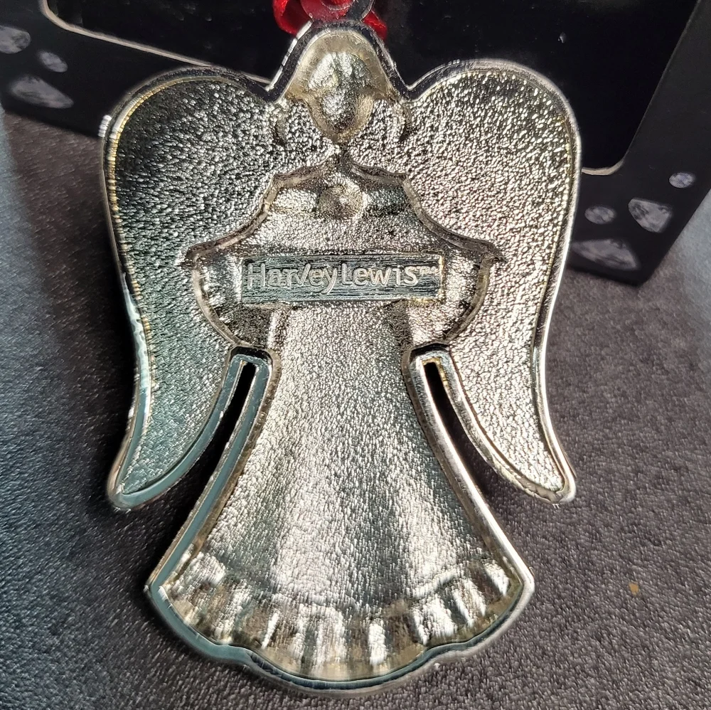 Harvey Lewis Swarovski Crystal Angel BLESSED Holiday Ornament